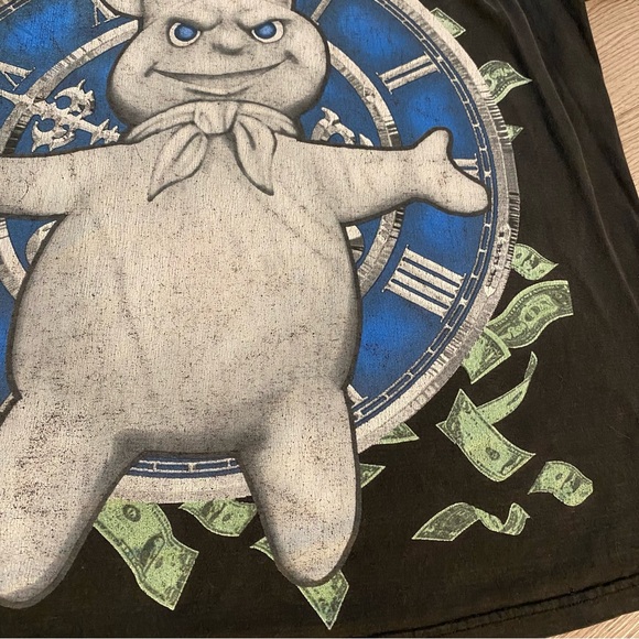 Men’s Vintage Basics Super Heavy Weight Pillsberry Doughboy Clockin The Doe Tee - Picture 8 of 14